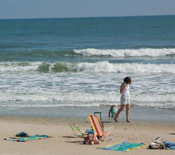 Myrtle Beach - woman and child